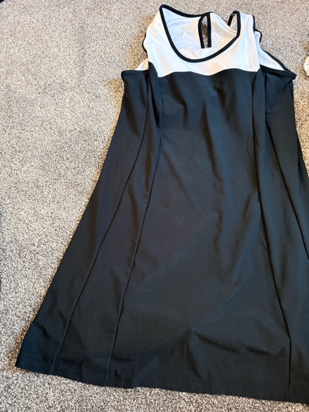 Black and White Sleeveless A-Line Dress Monette